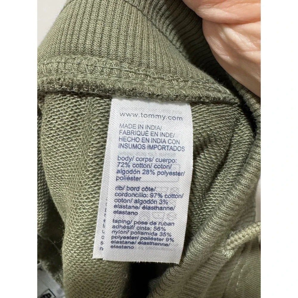Tommy Hilfiger Sport Mens Olive Green Logo Tape Jogger Sweatpants Small NWT